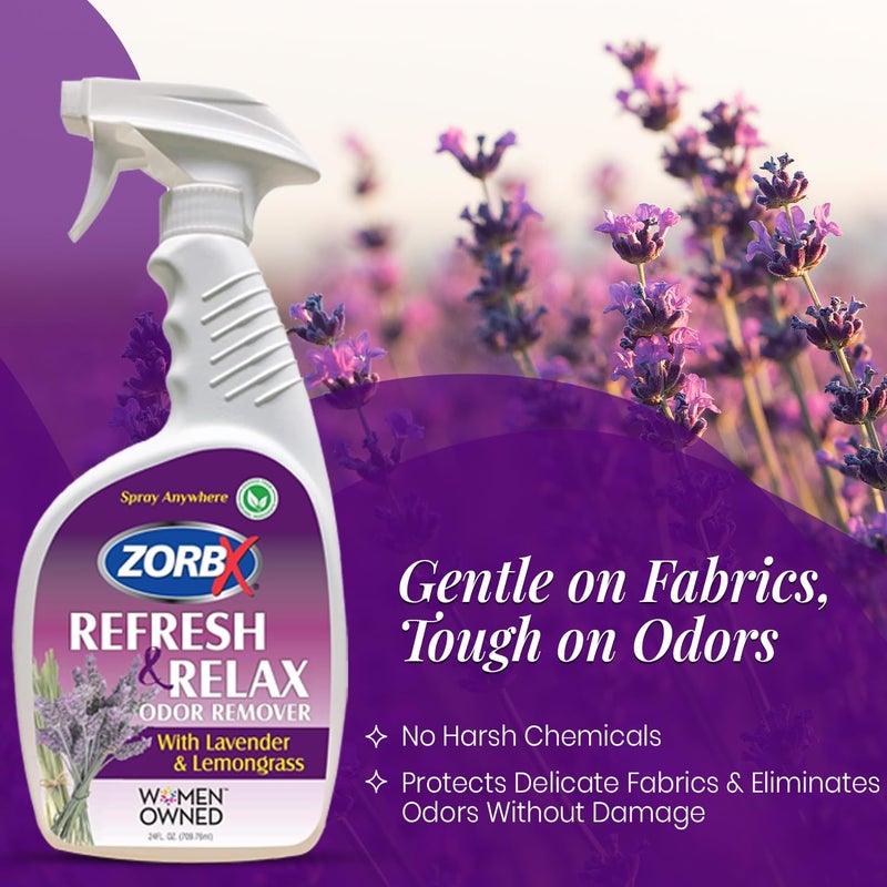 ZORBX Lavender & Lemongrass Spray  24 Oz - All-Purpose Deodorizer  Refreshes Fabric  Removes Strong Odors  Perfect for Home  Car  Gym  Laundry - Image 5